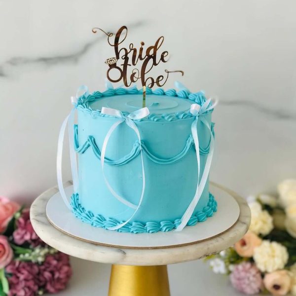 Sky Blue Theme Cake